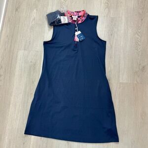 Tommy Bahama Golf Tennis Dress Womens Medium Navy Gray‎ Shorts Included